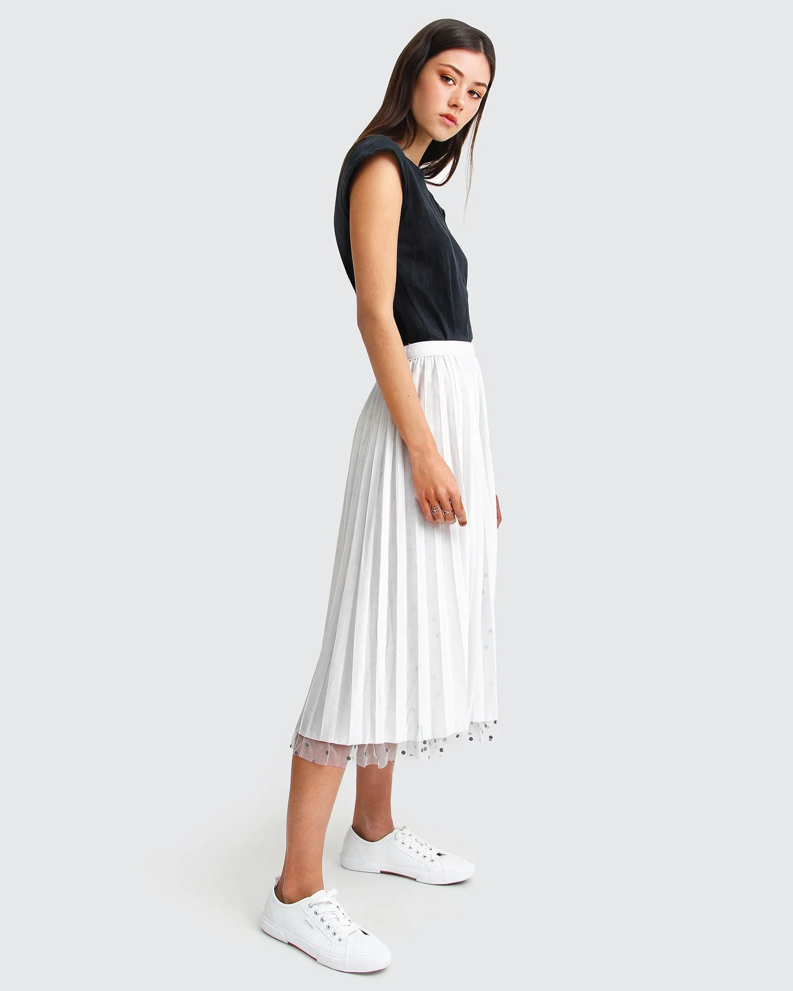 Mixed Feeling Reversible Skirt - White