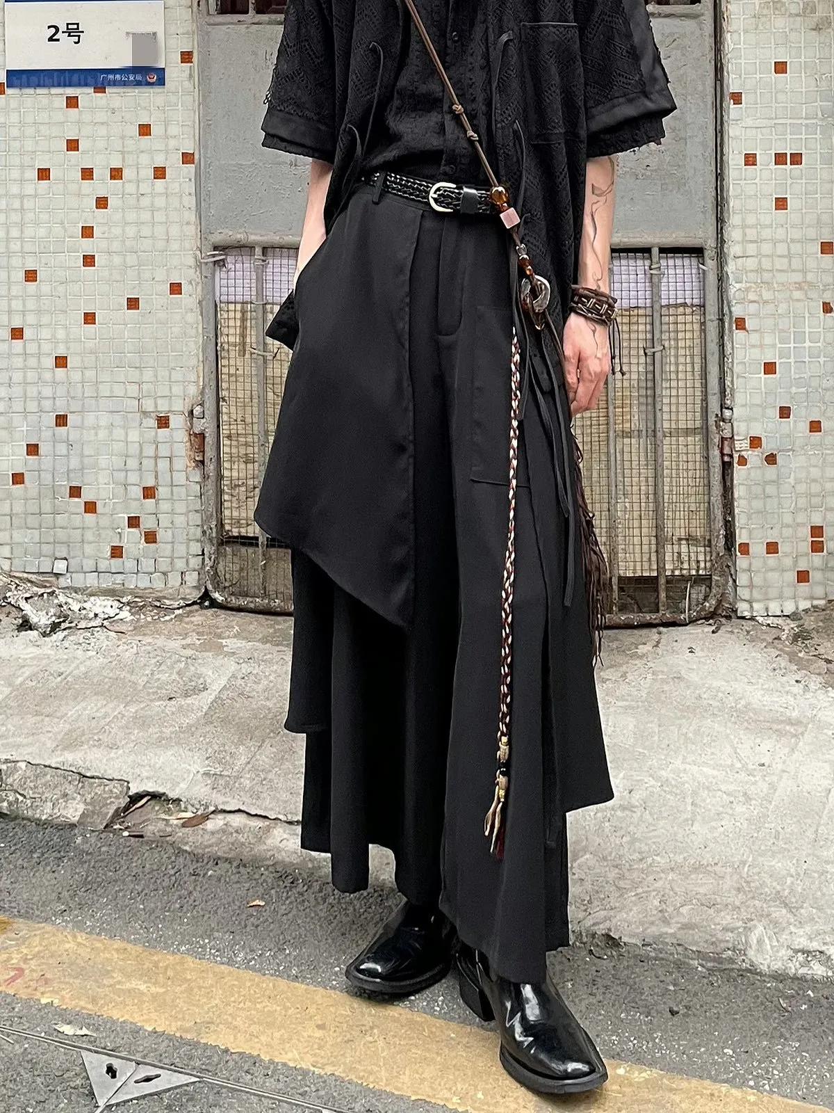 Mode Layered Design Pants YMN0021