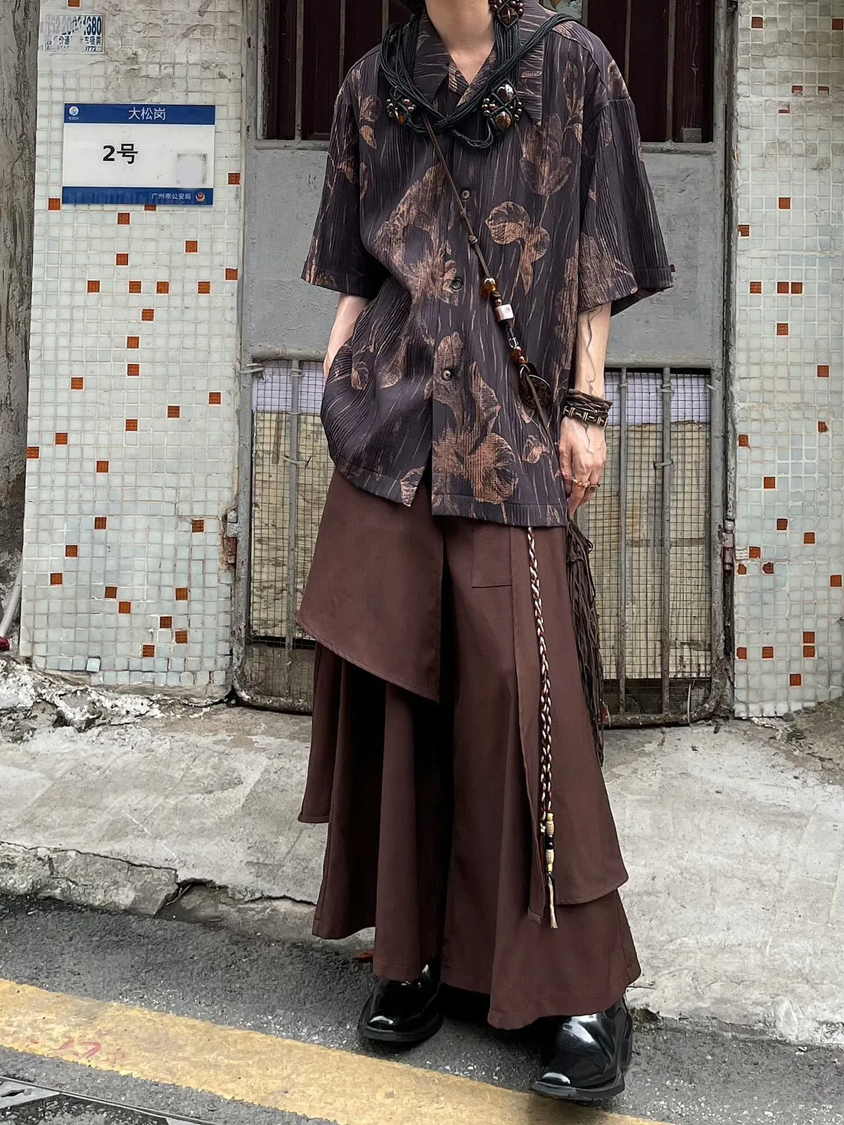 Mode Layered Design Pants YMN0021