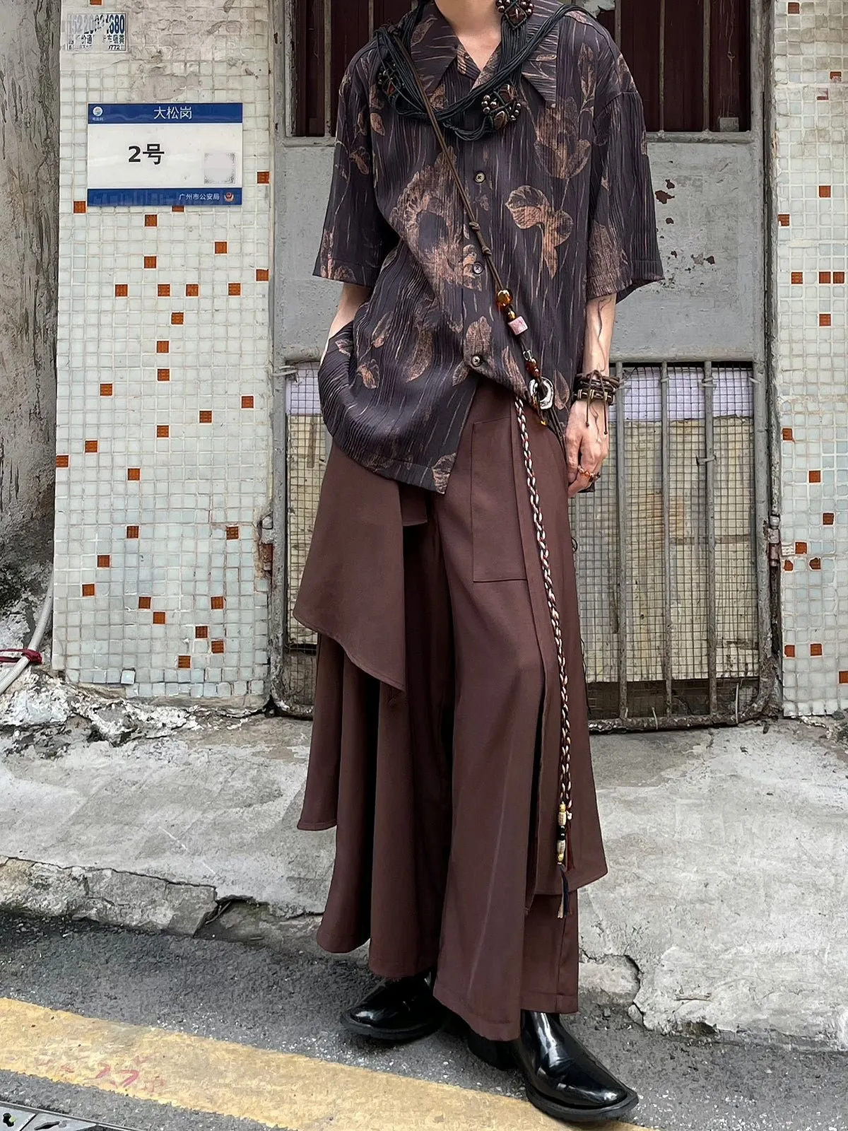 Mode Layered Design Pants YMN0021