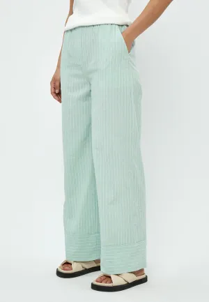 Monella Straight Leg Pant - Green Mint Stripe