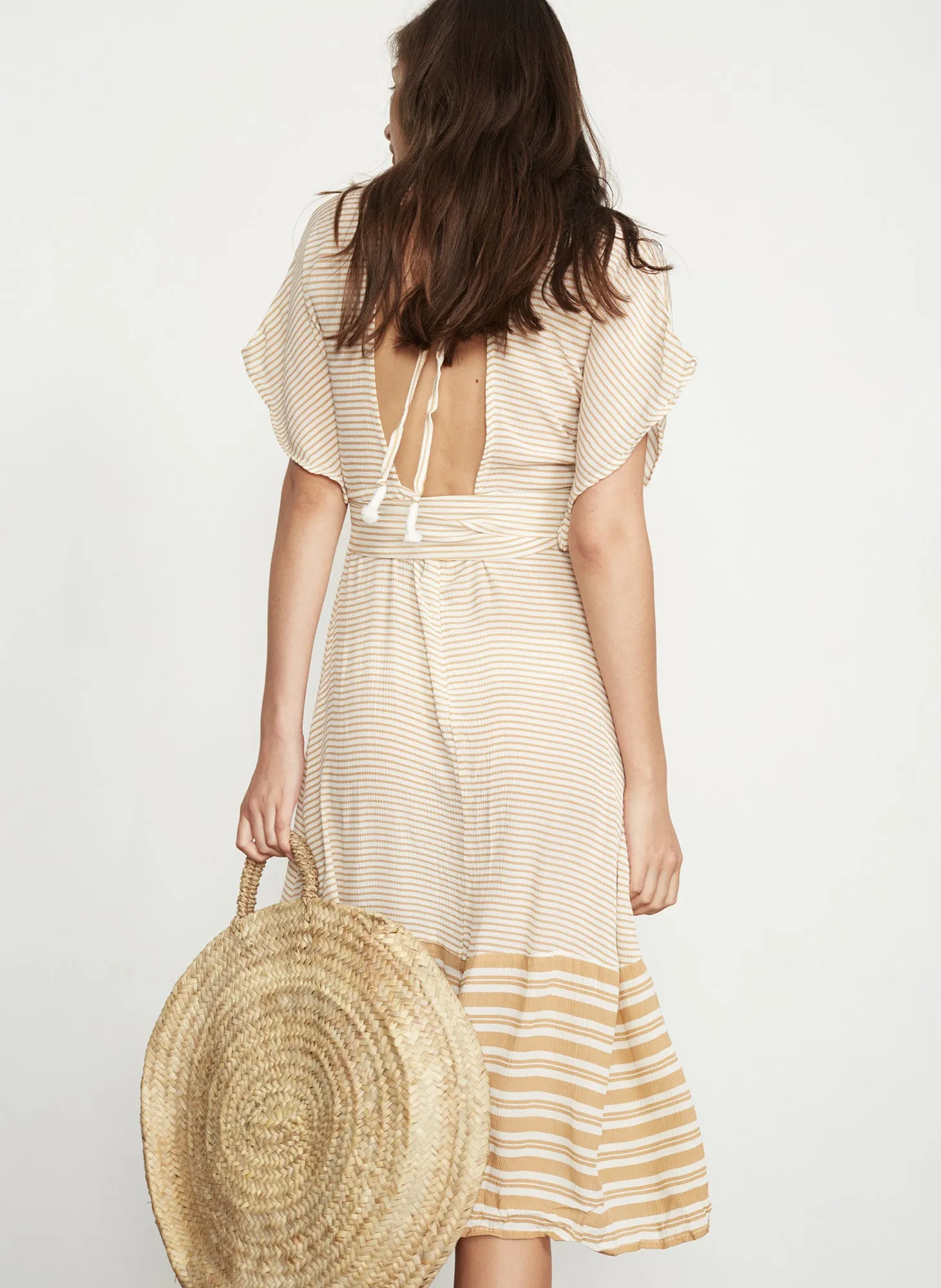 Mustang Midi Dress - Camp Cove Stripe Print