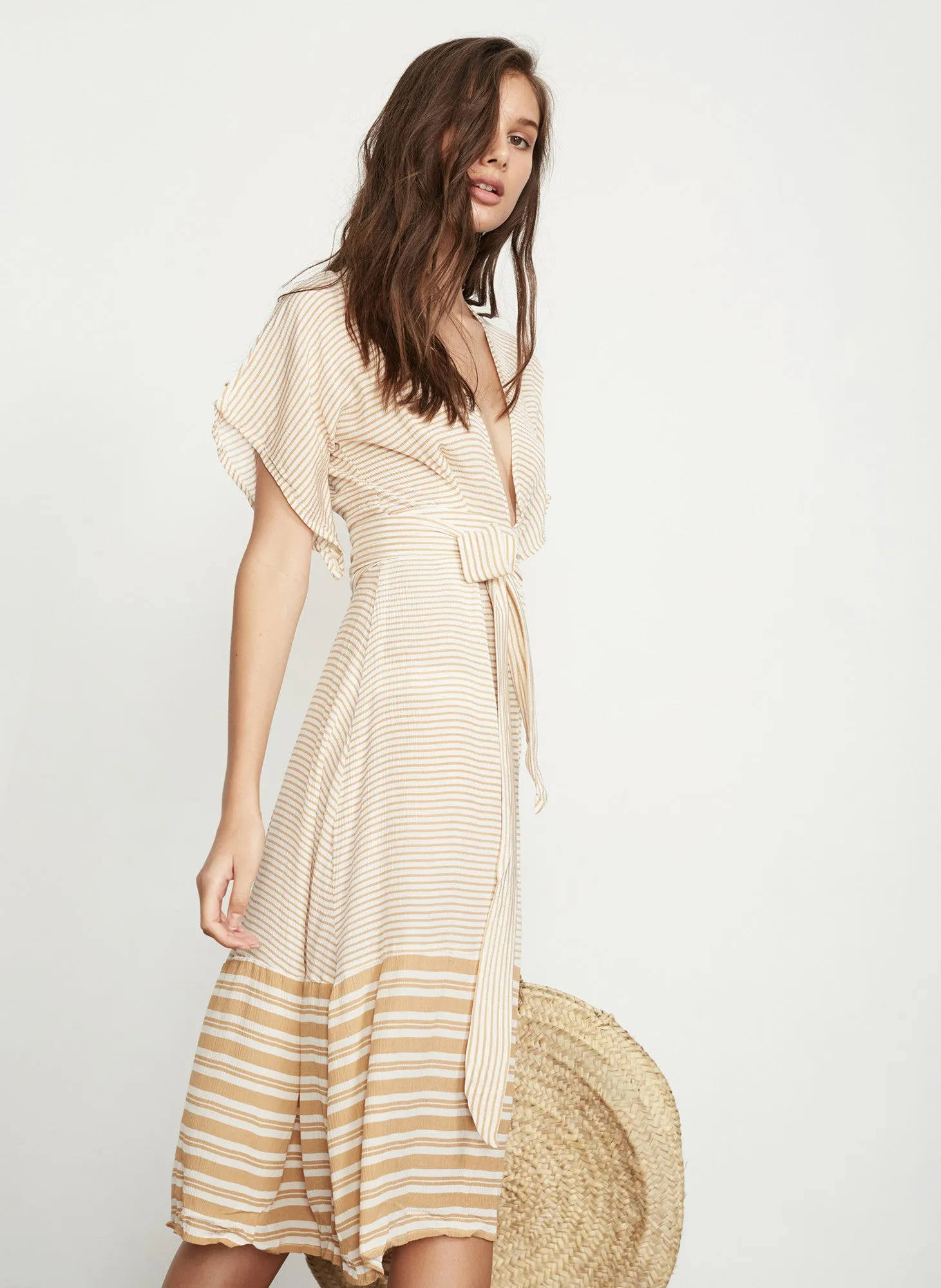 Mustang Midi Dress - Camp Cove Stripe Print