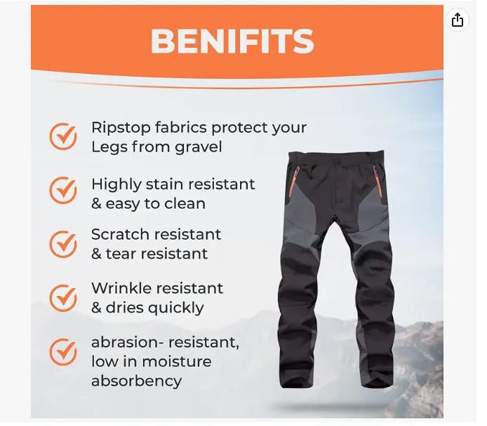 Norte Ripstop Outdoor Pants – Durable, Stain-Resistant, Quick-Drying Adventure Wear