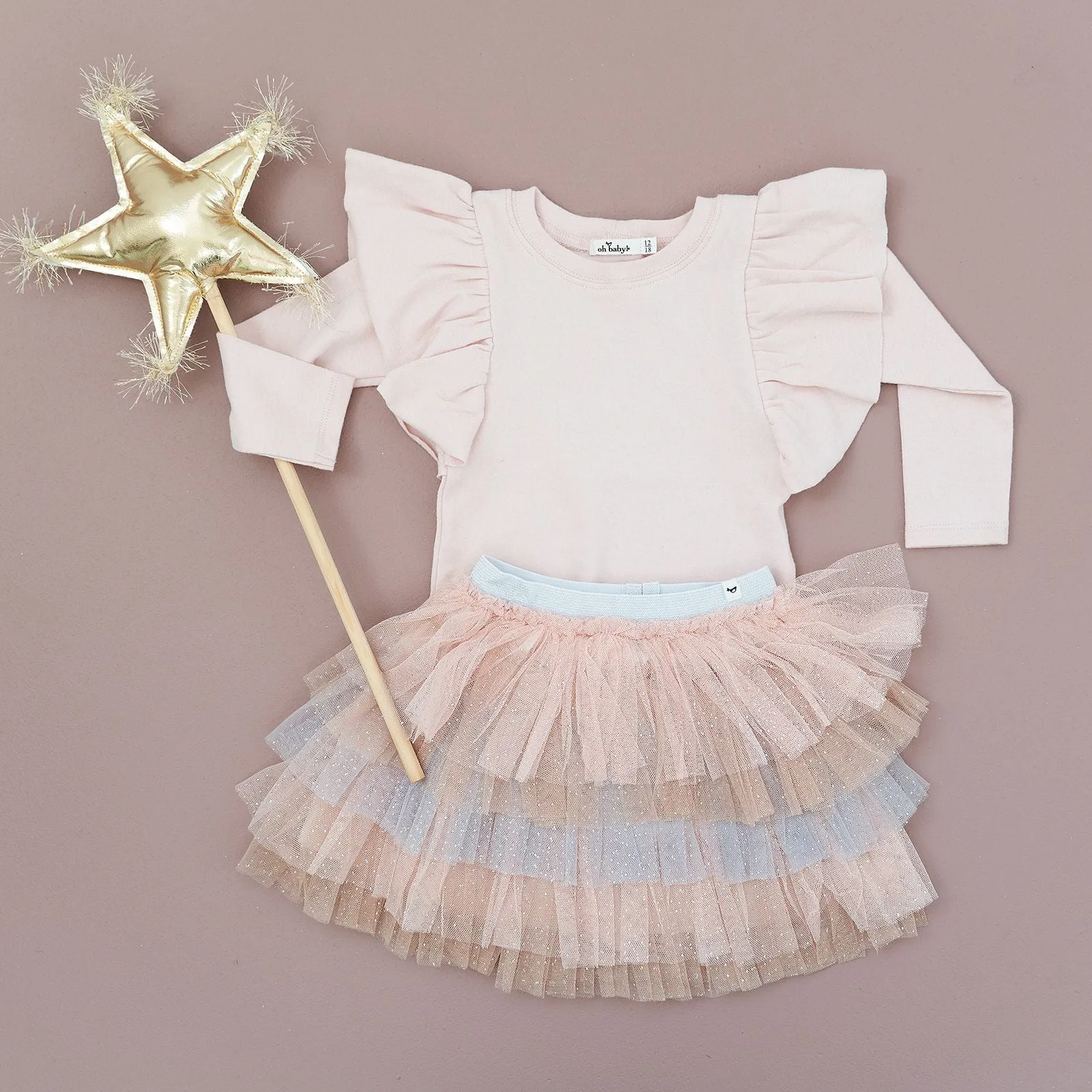 oh baby! Ombre Stardust Skirt - Sparkle Pink