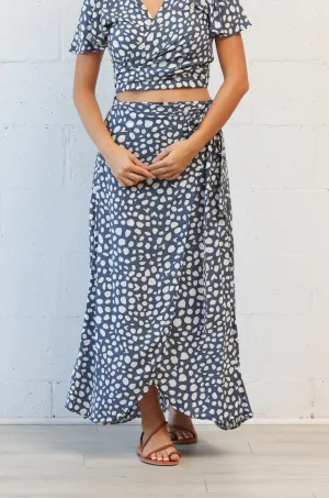 Rio Maxi Wrap Skirt in Pebble