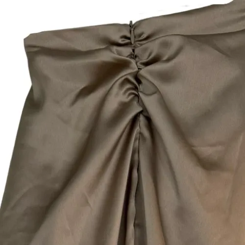 Satin draped skirt with sequin matte detailing