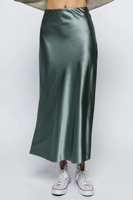 Satin Maxi Skirt