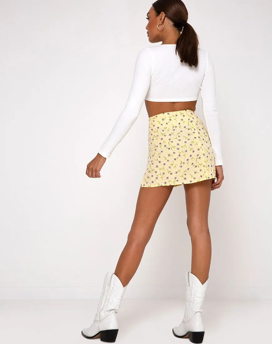 Sheny Mini Skirt in Wild Flower Lemon Drop