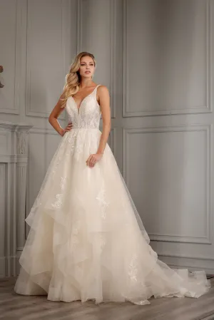 Sleeveless Layered Bridal Gown by Abby Lane 97132