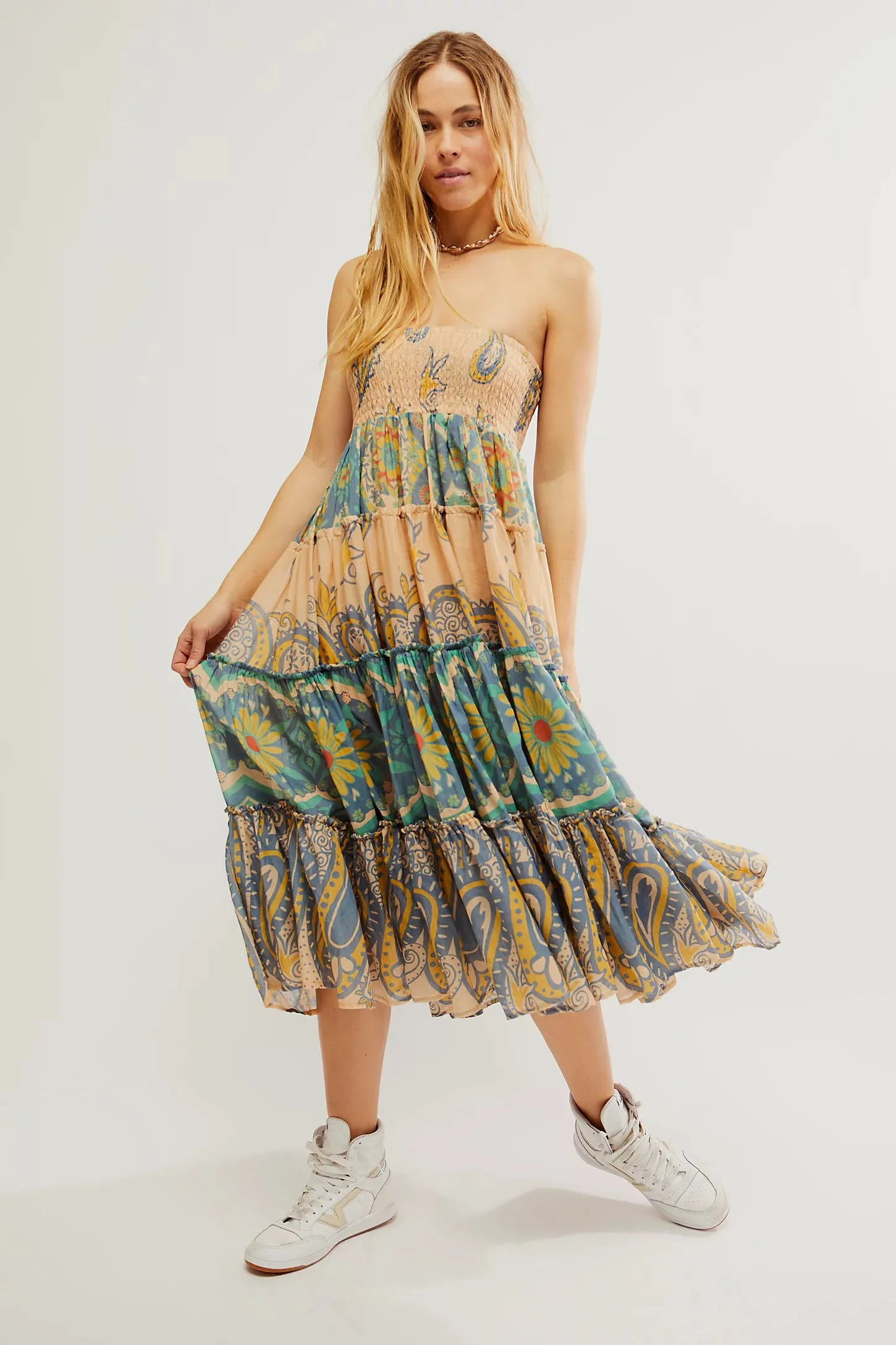 Super Thrills Convertible Maxi Skirt - Blue Sky ~ Free People