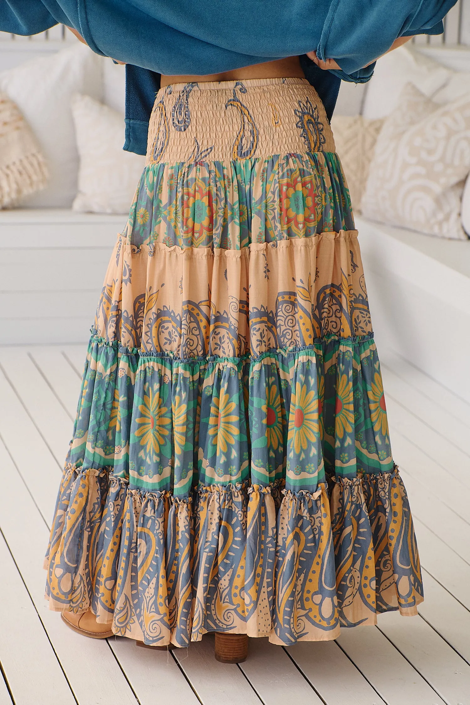 Super Thrills Convertible Maxi Skirt - Blue Sky ~ Free People