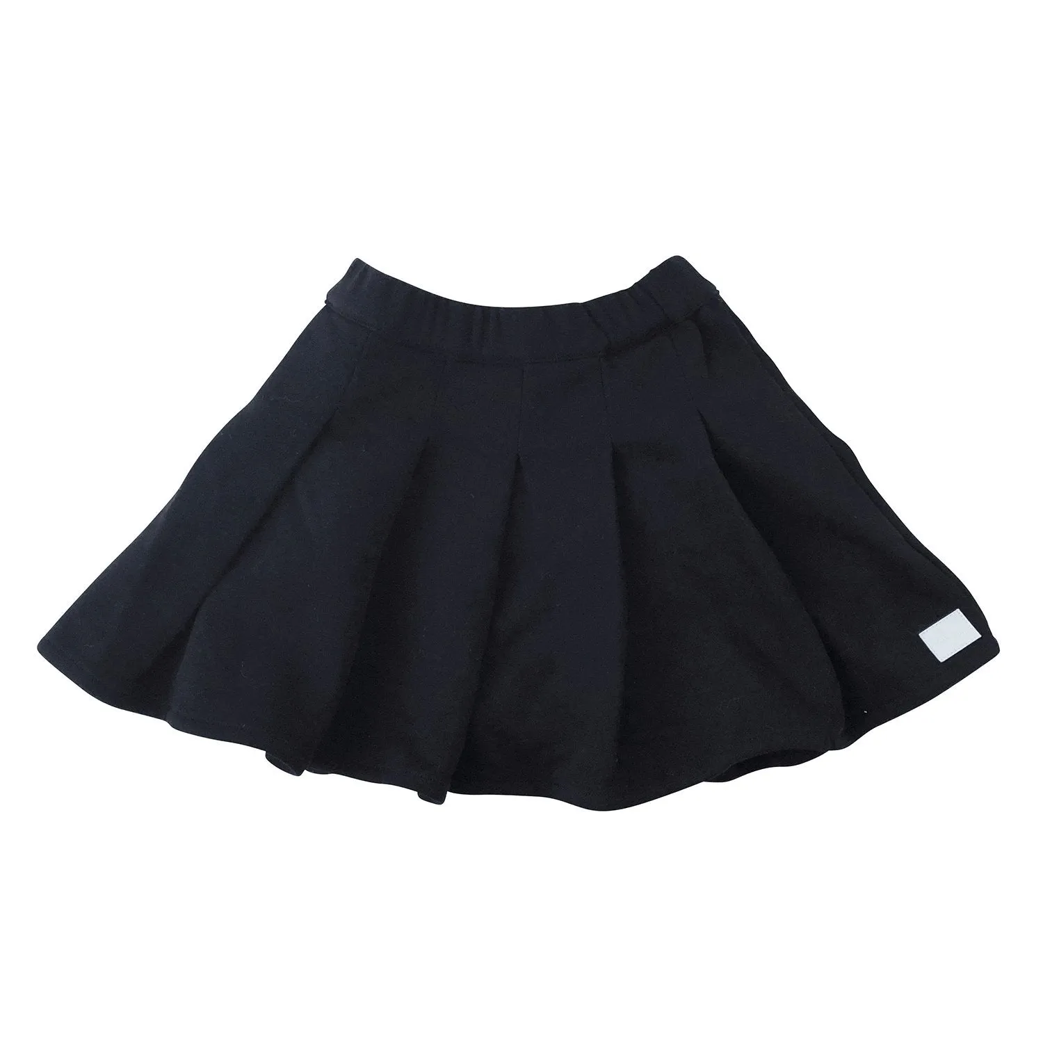 THE JERSEY PLEATED SKIRT - ALL BLACK