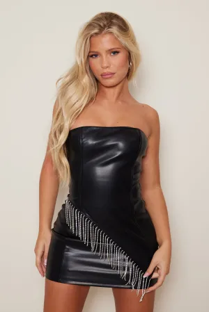 The Leather Mini Skirt - Black