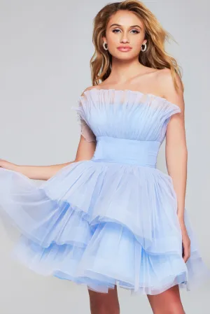 Tulle Short Strapless A-line Dress by Jovani 42340