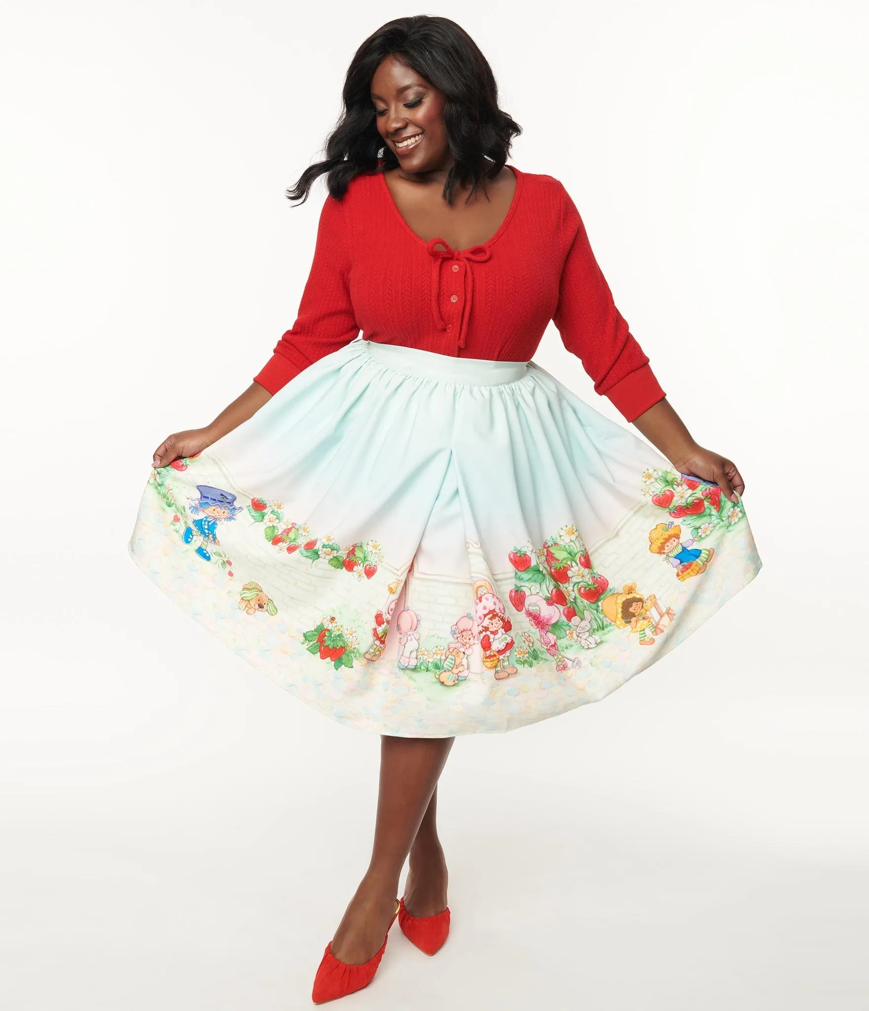 Unique Vintage x Strawberry Shortcake Garden Party Skirt