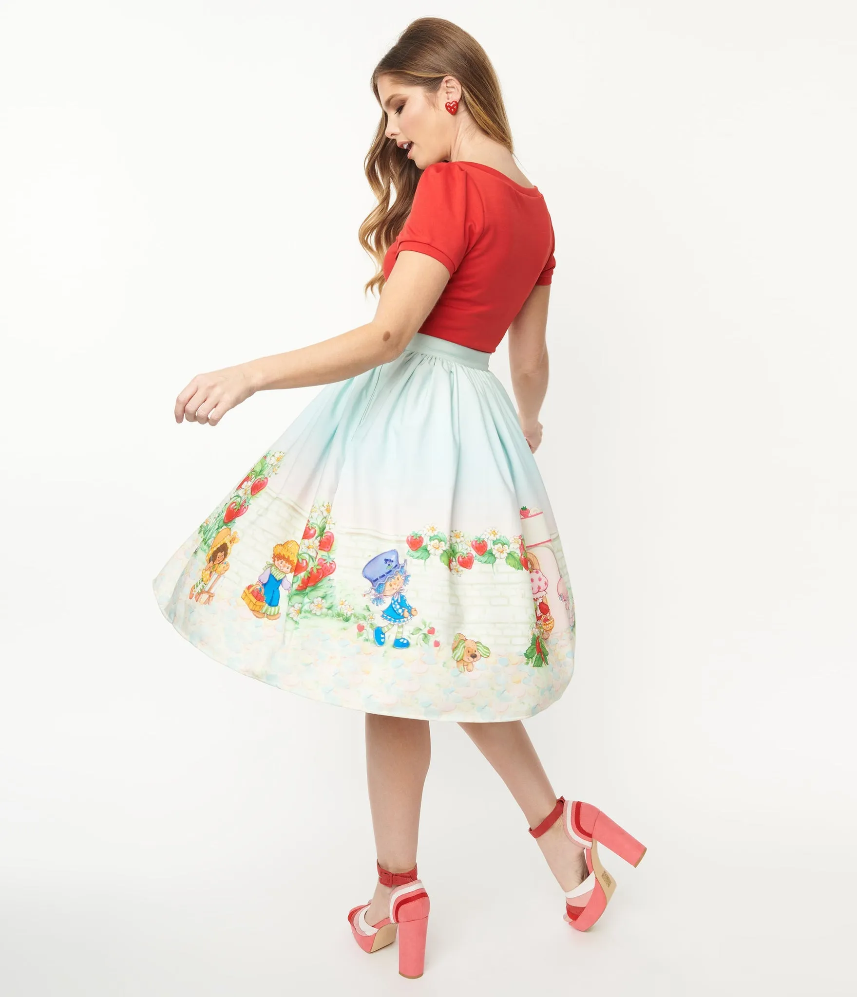 Unique Vintage x Strawberry Shortcake Garden Party Skirt