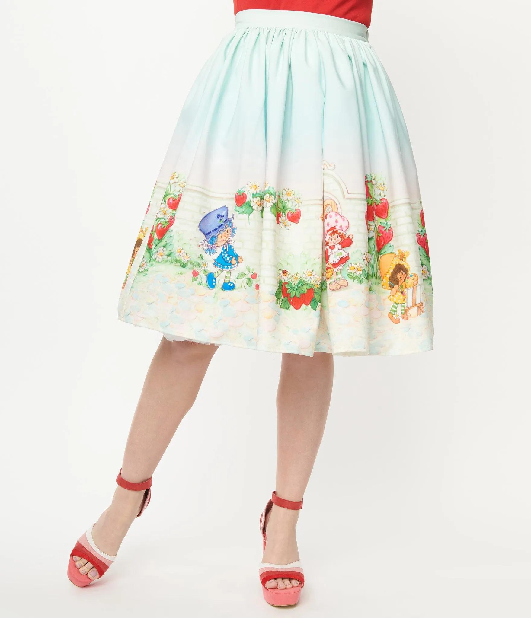 Unique Vintage x Strawberry Shortcake Garden Party Skirt