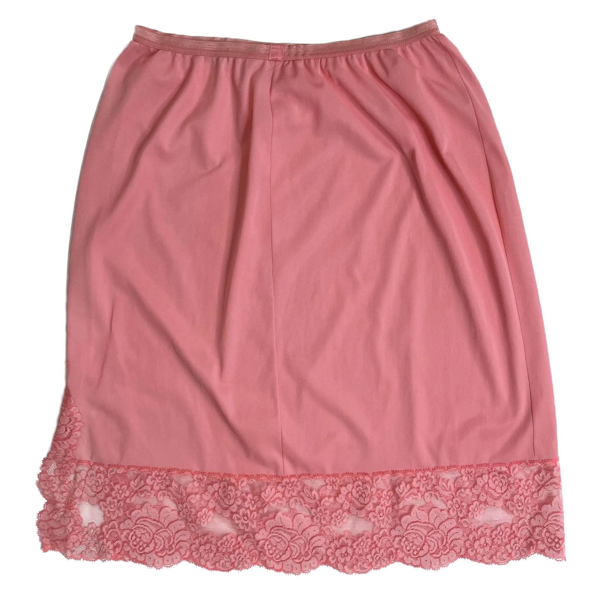 VINTAGE PINK LACE SLIP SKIRT SIZE SMALL