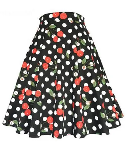 White Black Plaid Printed Women Cotton Skirt Party Fashion High Waist Retro Vintage England Midi Knee Length A-line School Skirt